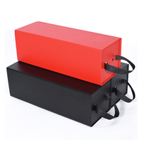 Individuell bedruckte karton magnetische faltbare box weinglas geschenk box mit griffs eil für 2 flaschen glas rotwein