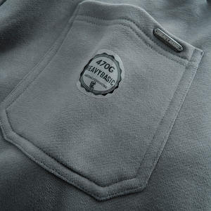 Pantalon de jogging unisexe épais 470G automne/hiver avec cordon de serrage, doublure polaire, couleur unie, coupe ajustée, tendance et décontracté - Product Image 2