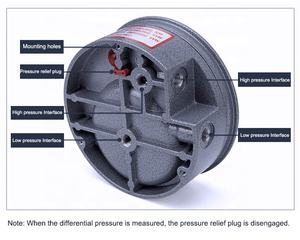 유압 아날로그 압력계 Hvac 탱크 레벨 차압 게이지 유압 액체 용 - Product Image 5