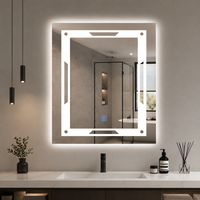 Panneaux muraux de miroir de gym rectangulaires modernes sans cadre - Cadre en aluminium argenté pour la maison, l'hôtel, la cuisine et le salon