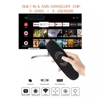 En stock C120 souris à air rétro-éclairé 2.4G sans fil rechargeable 7 couleurs mini clavier télécommande universelle pour Android TV BOX