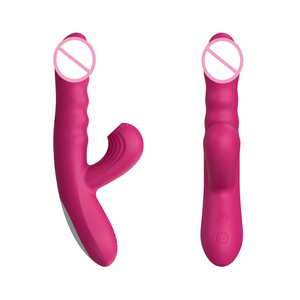 Nuevo Vibrador Recargable de Silicona para Mujeres, con Función de Lamido y Succión, Vibrador Telescópico con Forma de Conejo - Product Image 1