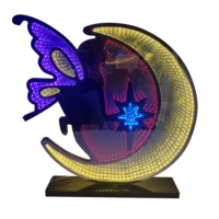 Lampe néon Scorpion pour la maison, idéale pour les fêtes, bars, chambres, avec miroir infini 3D, décoration de table, fonctionne sur piles, IP66