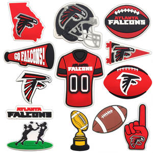 American Hot Football Team <span class=keywords><strong>Atlanta</strong></span> <span class=keywords><strong>Falcons</strong></span> Stijl Charmes Schoen Decoratie Schoen Bedels Voor Cadeau Diy - Product Image 1