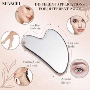 Herramientas Faciales de Acero Inoxidable con Logotipo Personalizado, Gua Sha, Moldeador de Mandíbula, Reductor de Papada, Drenaje Linfático - Product Image 5