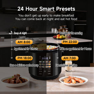 Cuisinière électrique multifonctionnelle à pression numérique de haute qualité 6L, affichage couleur, acier inoxydable noir, multicuiseur de cuisine - Product Image 5