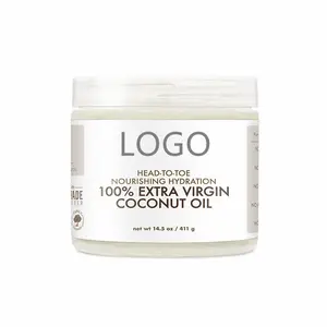 Private Label 100% Extra Virgin Coconut Oil Moisturizer Nourishing For Dry Skin Hydration Soften And Restore Skin And Hair