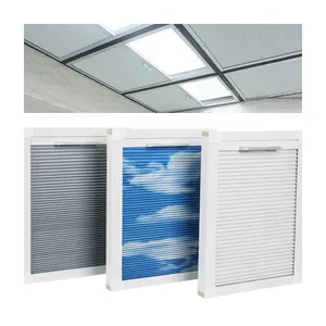 Honeycomb Skylight Blinds Folding Ceiling Curtain Blind Motorized Fabric