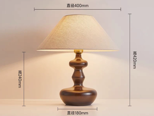Lampada da Tavolo Americana Retrò Moderna per Camera da Letto, Illuminazione Elettrica a Spettro Completo, Design in Legno Massello Flessibile Stile Wabi-Sabi Francese - Product Image 6
