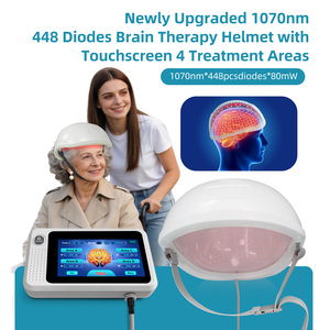 Casco de Fotobiomodulación Transcraneal de 1070nm y 36W, Dispositivo de Terapia de Luz Infrarroja Cercana para Demencia, <span class=keywords><strong>Alzheimer</strong></span>, Parkinson y Atrofia Cerebral - Product Image 1