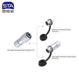 Conector de cable impermeable STA SF6 IP67, enchufe y enchufe de aviación de Metal de inserción rápida de 2-5 Pines, enchufe de tuerca autoblocante Push-Pull - Product Image 5