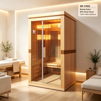 Fabricant de cabines de sauna infrarouge en bois sur mesure, sauna intérieur pour la maison avec porte en verre pour les projets d'hôtels, de spas et de bien-être