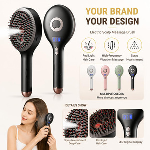 <span class=keywords><strong>Brosse</strong></span> <span class=keywords><strong>à</strong></span> <span class=keywords><strong>cheveux</strong></span> Torlin RTS alimentée par USB Type-C, poils en nylon, manche en ABS, pulvérisation d'eau, lumière LED rouge, <span class=keywords><strong>pour</strong></span> la maison et l'hôtel - Product Image 5