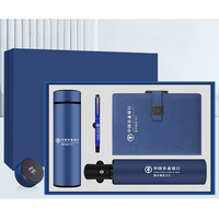 Entreprise cuir luxe A5 journal entreprises personnalisé carnet de notes coffret cadeau parapluie et stylo coffret cadeau