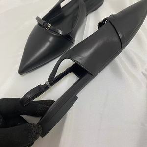 Sandales plates d'été sexy pour femmes, mules élégantes à bout pointu avec bride arrière, chaussures formelles pour filles, claquettes d'extérieur - Product Image 4