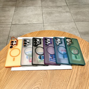 Fashion Matte stand Magnetic Camera glass Mobile Phone case for Samsung S26 ultra S25 S24 Series Frosted Lens holder Back Cover - Product Image 3