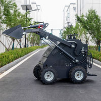Minicargadora con Plataforma de Trabajo y Accesorios de Cambio Rápido para Trabajos de Construcción en Espacios Reducidos y Mantenimiento de Jardines
