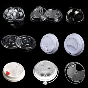 <span class=keywords><strong>Tapa</strong></span> de Plástico PP Universal Desechable Personalizada para Vasos de Café <span class=keywords><strong>con</strong></span> Tapón Antiderrames - Product Image 3
