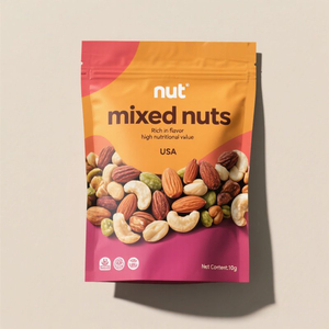 Customized Gravure Printing Food Grade Material Stand up Pouch with Ziplock Euro Hole for Mixed <strong>Nuts</strong> Snack Plastic Packaging Bag - Product Image 3