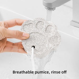 Piedra Pómez Blanca Personalizada para Baño, Piedra Pómez Natural para Limpieza del Hogar, Diseño de Huella de Gato - Product Image 4