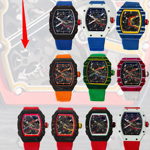 Reloj de Buceo Automático Mecánico Ultrafino de 7.8mm 6702 con Rueda de Escape Real, Caja de Fibra de Carbono y Esfera Esqueletizada para Hombre - Product Image 1