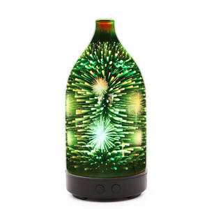 เครื่องกระจายกลิ่นหอมแก้ว 3 มิติ สีเขียว พร้อมไฟ LED และเครื่องเพิ่มความชื้นในอากาศ สำหรับใช้ในบ้านและเชิงพาณิชย์ ความจุ 0.5 ลิตร - Product Image 2