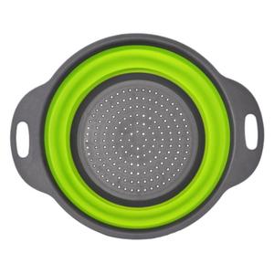 Foldable Drain <b>Basket</b> Round Silicone Fruit <b>Basket</b> Household 2 Pieces PP Material Foldable Design - Product Image 5