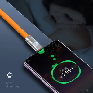 120W 6A Cable de carga súper rápida Metal Aleación de zinc Silicona líquida <span class=keywords><strong>Micro</strong></span> <span class=keywords><strong>USB</strong></span> IOS Tipo-C Cargador Cable de datos para <span class=keywords><strong>iPhone</strong></span> - Product Image 6