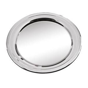 Plateau de service élégant et moderne en bois, 203 mm, design rond et lisse, plateau alimentaire écologique pour la cuisine - Product Image 1