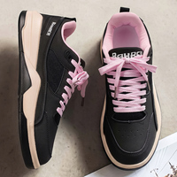 Chaussures de skateboard pour couple 36-44, baskets décontractées à semelle épaisse, style streetwear tendance, à lacets, pour hommes, rehaussantes, sportives, souples, printemps
