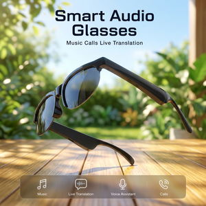 Lunettes de traduction intelligentes IA, assistant vocal IA, appels mains libres, lecture de musique, Bluetooth V6.0, lunettes de soleil intelligentes ENC - Product Image 1