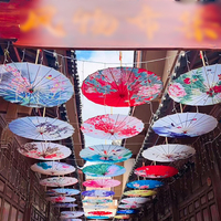 Parapluies de décoration de plafond chinois japonais Accessoires de danse artisanale Parasols Parapluie en papier huilé de soie fait à la main