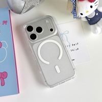 Nouvelles Coques de Téléphone Magnétiques Tendance Rouge Cerise Transparentes Scintillantes pour iPhone 18 17 16 15 14 13 Pro Max
