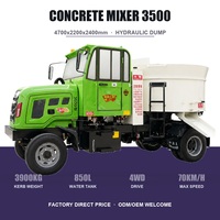 Camion malaxeur à béton haute performance 4x4, petit, portable, auto-chargeur, à moteur, pour projets d'ingénierie