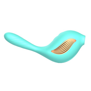 Vibrateur en forme d'oiseau à succion directe d'usine, 100 % étanche, suceur clitoridien avec détail feuille d'or, jouet sexuel pour femmes - Product Image 4