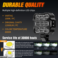 Feux de conduite LED pour véhicules tout-terrain Jeep, projecteurs antibrouillard DRL ambre de 4,5 pouces pour moto tout-terrain, qualité professionnelle