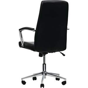 Chaise de travail en cuir Alera Workspace, supporte jusqu'à 275 lb, hauteur d'assise de 18,19 po à 21,93 po, siège et dossier en cuir PU noir - Product Image 5