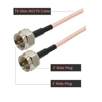 RG179 Câble 75 Ohm F Type F Mâle à F Mâle/Femelle Câble RF Coaxial Extension Pigtail pour TV Set-top Box DIY Jumper
