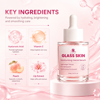 Sérum Visage Effet Peau de Verre Personnalisé Acide Hyaluronique Vitamine C Éclat Raffermissant Hydratant pour Soin Quotidien 30ml