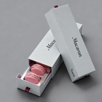 Scatole per Macaron con Stampa Digitale, Confezioni Colorate per Dessert e Biscotti con Finestra e Vassoio in Plastica