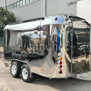Canche Commercial Food Truck Hot Dog Stand Stainless Steel Ice Cream Cart Mobile Food Trailer - Product Image 6