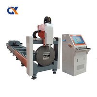 Machine de découpe laser à fibre CNC multifonctionnelle à 5 axes AI de refroidissement par eau pour tubes métalliques carrés/ronds/ovales