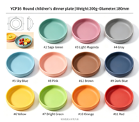 Assiette pour bébé en silicone de qualité alimentaire YC Shape, sans BPA, réutilisable, personnalisable, avec motif de dessin animé, bol facile à saisir pour tout-petit