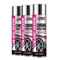 Peinture en aérosol chromée métallisée DSC SEVEN 330ml 350ml, peinture en aérosol argentée décorative à séchage rapide