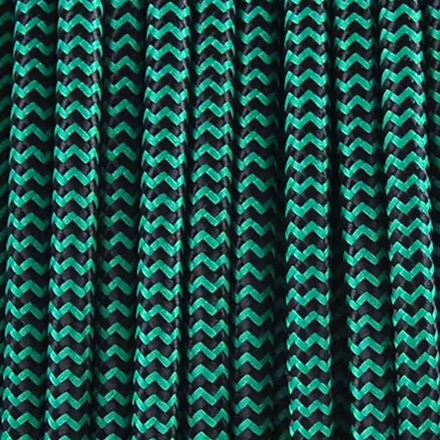 アメリカの標準グリーンブラックカラー3コア織りファブリックワイヤー、テキスタイルニットアースケーブル