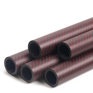 <span class=keywords><strong>Tube</strong></span> en fibre de <span class=keywords><strong>carbone</strong></span> <span class=keywords><strong>Kevlar</strong></span> rouge/noir, léger, résistant, tailles personnalisées - Product Image 3