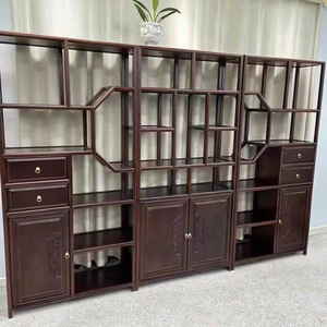 Mới Trung Quốc Phong Cách Rắn Gỗ Đa Chức Năng Phòng Khách Tủ Sách Hiển Thị Tủ Với Phân Vùng Và Trà Giá Đồ Nội Thất Nhà - Product Image 1