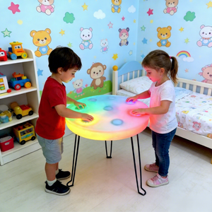<span class=keywords><strong>Table</strong></span> d'activités moderne en plastique ronde, jeu sensoriel, <span class=keywords><strong>table</strong></span> à dessin pliable, blocs de construction, <span class=keywords><strong>table</strong></span> pour enfants pour salon et bureau à domicile - Product Image 5