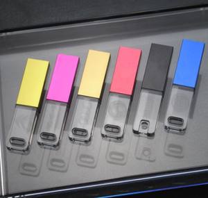 Venta al por mayor 3D logotipo personalizado 2GB <span class=keywords><strong>cristal</strong></span> memoria USB proveedores 16 GB LED logo flash <span class=keywords><strong>disk</strong></span> - Product Image 4