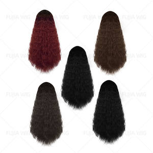Fujia Synthetische Trekkoord Paardenstaart Haarverlenging Water Wave Lange Wikkel Rond Paardenstaart Krullend Paardenstaart Voor Vrouwen - Product Image 5